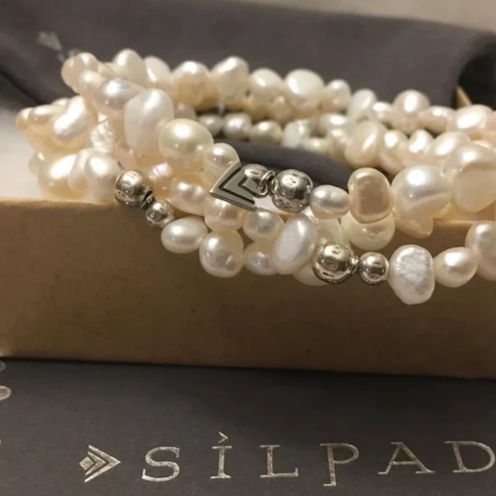 Silpada Authentic Goddess Fresh Water Sterling Silver Pearl Bracelet (5) NWOT๐ - Picture 9 of 9